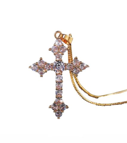 The Sparkle cross necklace