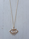 The Golden Eye pendant necklace 14k gold filled