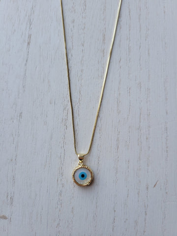 The eye Pendent necklace 14k gold filled