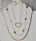 The Hailey heart necklace/earring