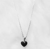 The Blk Heart Pendant necklace
