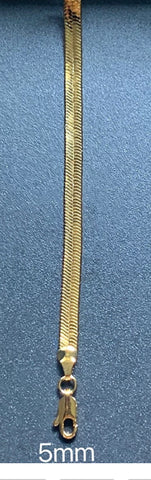 5mm herringbone necklace 18"
