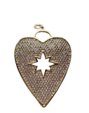 The North star heart charm/pendant